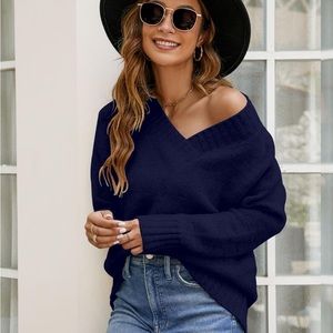 Women Casual Long Sleeve Sweater Soft Loose Fit Cable Knit Pullover NWOT